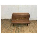 Convertible Wood Bench/Table with Folding Design