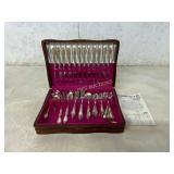 WM Rogers Silverplate Flatware Set in Case