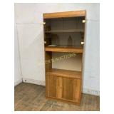 Wood Display Cabinet With Glass Doors