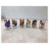 6 McDonaldland Action Series Glasses