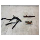 3 Knives with Sheaths and Accessories