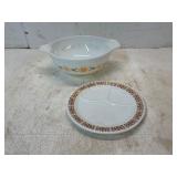 Pyrex Divided Plate and Cinderella Bowl