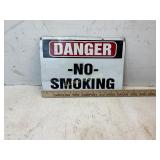 Metal Danger No Smoking Sign