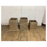 Three Wooden Boxes With Dovetail Joinery