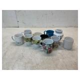 Ceramic Mugs and a Decorated Jar