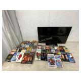 65 VHS Tapes with Vizio TV