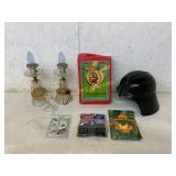 Collectibles Lot: Lamps, Toys, and Tin