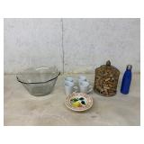 Lot: Household Items Including Glass Bowl
