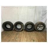 Four Used Tires, Mixed Brands and Sizes