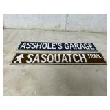 Two Metal Street-Style Signs