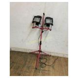 Dual Work Light on Adjustable Pink Tripod