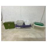 Storage Containers and Metal File Box