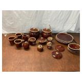 25 Hull Pottery ï¿½Cameo Brownï¿½ Pieces