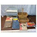 Books, Baskets, Shelf, and Fishing Lures