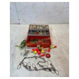 Two Plastic Fishing Tackle Boxes with Contents