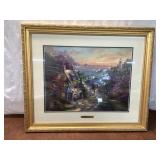 Framed Thomas Kinkade Print ï¿½Villages Lighthouseï¿½