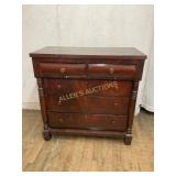 Mahogany Chest of Drawers with Turned Columns