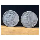 1942D and 1946D Silver Walking Liberty Half Dollar