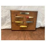 Wood Display with Ed-Ward Fishing Lures