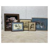5 Cat and Tiger Artworks in Frames