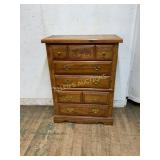 Solid Wood Chest of Drawers with Brass Pulls