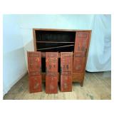Wooden Cabinet with Painted Removable Doors