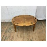 Oval Drop-Leaf Tray-Top Coffee Table