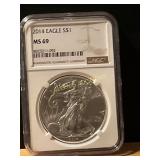 2014 Silver Eagle 1 Ounce Fine Silver MS69