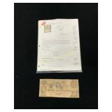 Bank of Kentucky $2 Note with Documentation