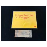 Exchange Bank of Tennessee $1 Note, Murfreesboro