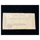 1861 North Carolina $2 and $3 Banknotes