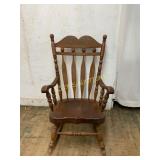 Wooden Spindle-Back Rocking Chair