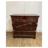 Carved Wood Four-Drawer Chest