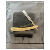 Gold Medal Straight Razor with Brass Handle