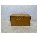 Wooden Storage Box with Hinged Lid