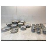 Blue Floral Stoneware Tableware,