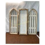 Three Wooden Wall Decor Panels