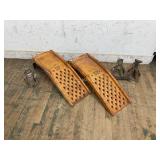 Automotive Tools Including Ramps, Jack, and Stands