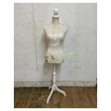 Adjustable Dress Form with White Stand