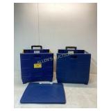 Two Staples Collapsible Rolling Crates