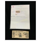 1855 $5 Agricultural Bank Note, Brownsville