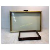 Two Display Cases With Glass Lids