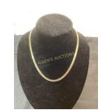 14K Gold Herringbone Chain Necklace