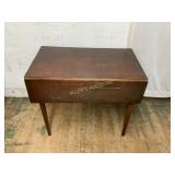 Drop-Leaf Wooden Side Table