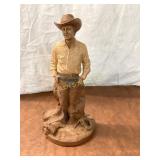 Carved Wood Cowboy Figurine by Ralph D. Consford