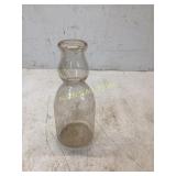 Clear Glass Bottle With Embossed Text