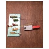 Folk Art Fishing Lures and Vintage Mold