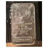 1 Troy Ounce .999 Fine Silver Bar