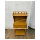 Wood Side Table With Drawer and Shelf