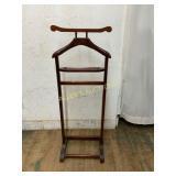 Wooden Suit Valet Stand with Hanger